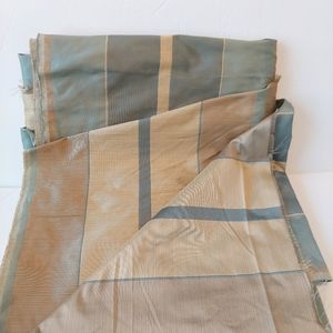 Sage Green Beige Stripes Fabric,  Remnants